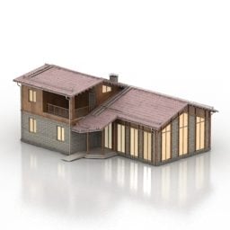 Model 3D budynku wiejskiego domu