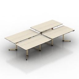 Office Table Modular Design 3d model