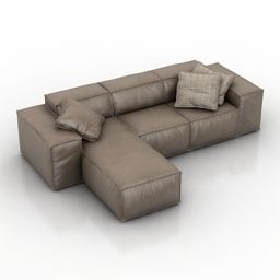Sofa Keratan Kulit Model 3d Blanche