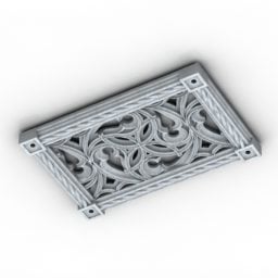 سقف معدني لشبكة الهواء نموذج ثلاثي الأبعاد