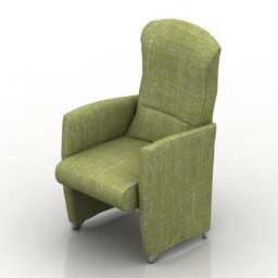 Green Fabric Armchair Vinci 3d model