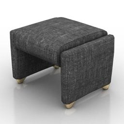 Mô hình 3d Ghế vải màu đen Vinci Design