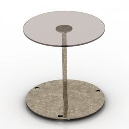 3д модель круглого стеклянного стола Drift