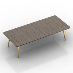 Rectangle Wood Mdf Table 3d model