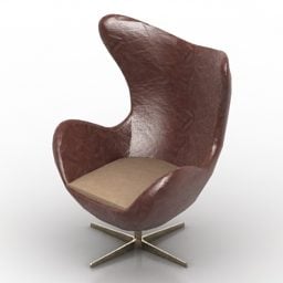 Leather Egg Chair 3d model