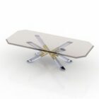Home Rectangle Glass Dining Table