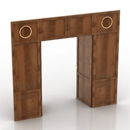 Door With Cabinet 3d model