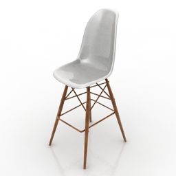Пластиковий стілець Eames Style 3d модель