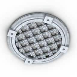 Air Grate Round Plate 3d model