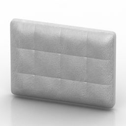 Kanepe için Beyaz Yastık Dls 3d modeli