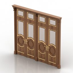 Wood Door Front 3d model
