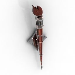 Torch On Wall Sconce Lamp 3d model