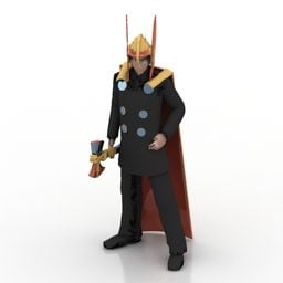 Thor Figurine Toy 3d-modell