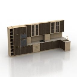 Kitchen Cabinet One Side 3d model