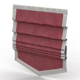 Roman Curtain Red Color 3d model