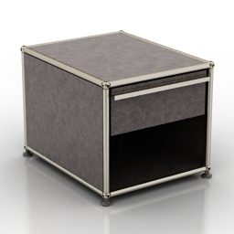 Petite table de chevet avec casier modèle 3D