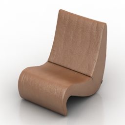 Leather Chair Amoebe Furniture 3d model