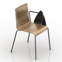 כיסא עץ עלמה ריהוט דגם תלת מימד