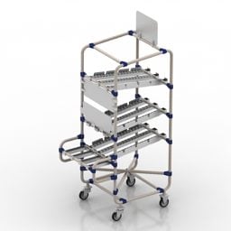 Metal Shopping Cart 3d model