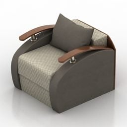 Single Armchair Pan Divan Design 3d model