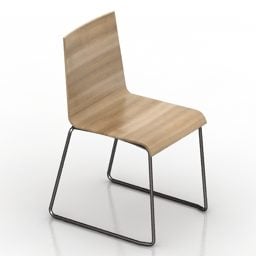 Simple Wood Chair Alma 3d model