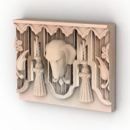 Driehoek Streeppatroon Europees Molding 3D-model