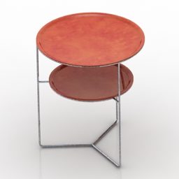 Red Round Table Valet V1 3d model