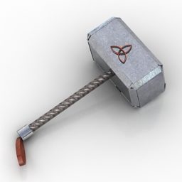 Lowpoly Hammer Thor 3d-modell