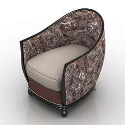 Tub Chair Vintage Fabric Textures 3d model