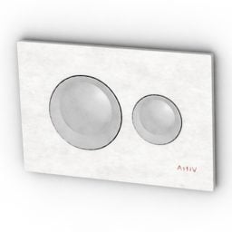 Botão de placa de parede Vitra Modelo 3d