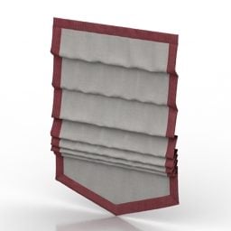 Harmaa Roman Curtain 3D-malli