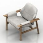 Beauty Fabric Wood Armchair