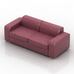 Pink Leather Sofa Luxe Design 3d model