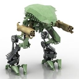 Robot Warrior Toy 3d model