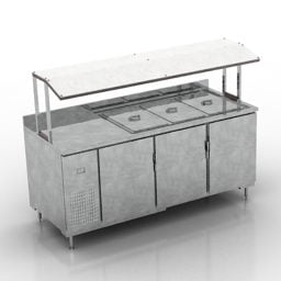 3д модель холодильника, кухонного оборудования