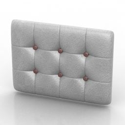 Almofada de tecido cinza modelo 3d
