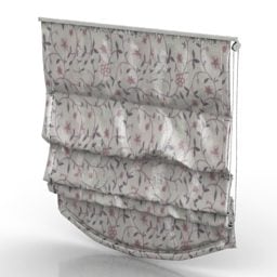 Grey Roman Curtains 3d model