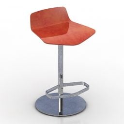 Red Bar Chair Zia 3d model