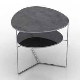میز خاکستری نوکر دو لایه مدل سه بعدی