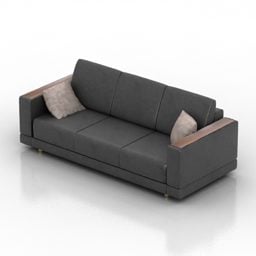 Szara sofa Turio Model 3D