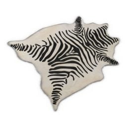 Zebra Zvíře V Africkém travnatém poli 3D modelu