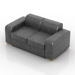 Grey Sofa Luxe 3d model