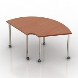 Zakrzywiony stół Hermana Millera Model 3D