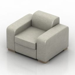 Enkelt Lænestol Luxe Møbler 3d model