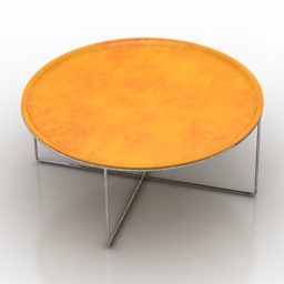 Round Table Valet Yellow 3d model
