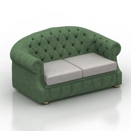 Loveseat Sofa Luis Furniture 3d model