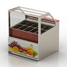 Modelo 3d de máquina de freezer de supermercado