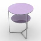 Valet de table violet deux couches