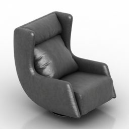 Curved Armchair Blanche 3d model