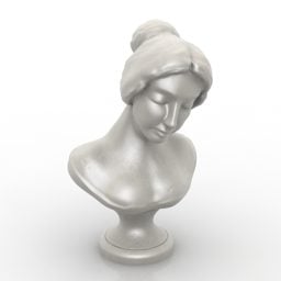Buste de femme grecque antique modèle 3D
